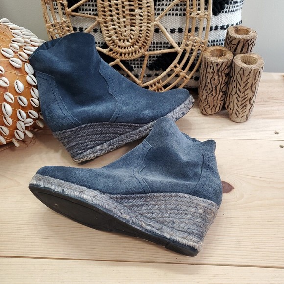 Anthropologie HOLDING HORSES Mamba Boots Booties Espadrille Wedge Suede 8.5/39 - Picture 8 of 13